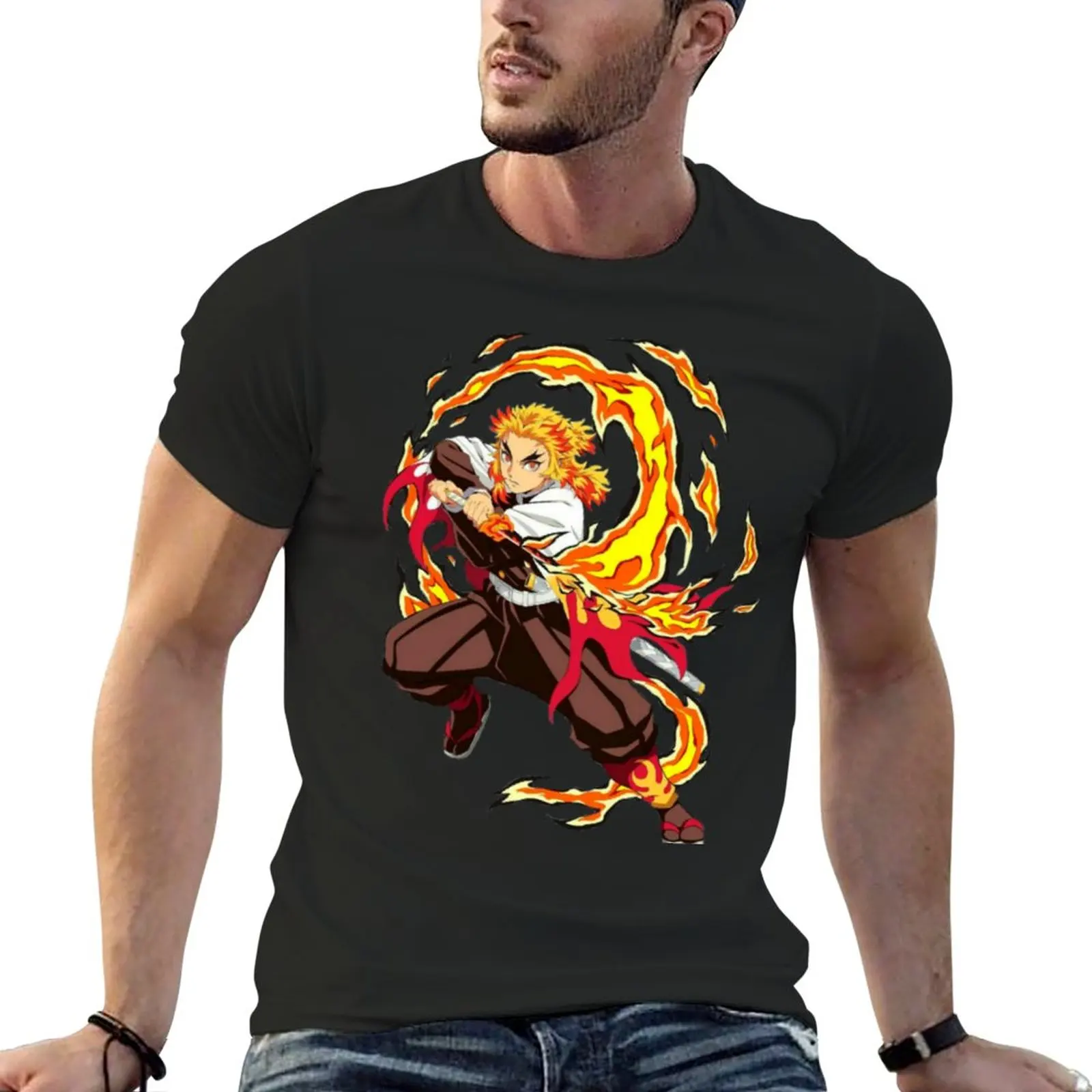 

New Kimetsu No Yaiba T-Shirt plain t-shirt oversized t shirt black t shirts Men's clothing