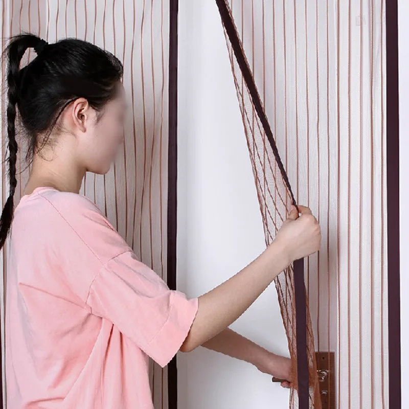 VIP Magnetic Screen Door Curtain Anti-Mosquito Net Fly Screen Mosquito Protection Net Magnet Spring for Doors Windows