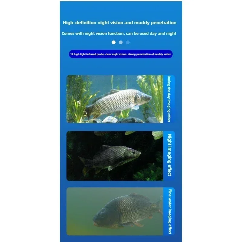 Underwater visual fish finder display fishing camera display night vision waterproof ultra-clear  underwater fishing camera