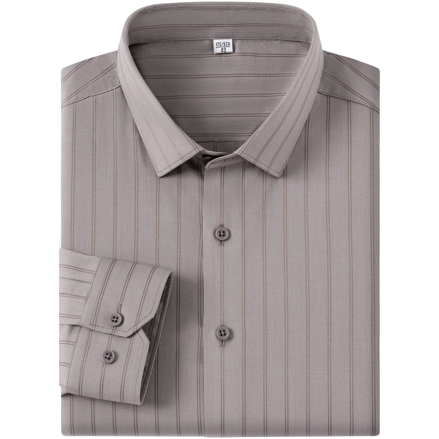 2026 New Premium Long Sleeve Bamboo Fiber Casual Business Striped Shirt Polyester Fabric Japanese Retro Style Loose Fit Men's...