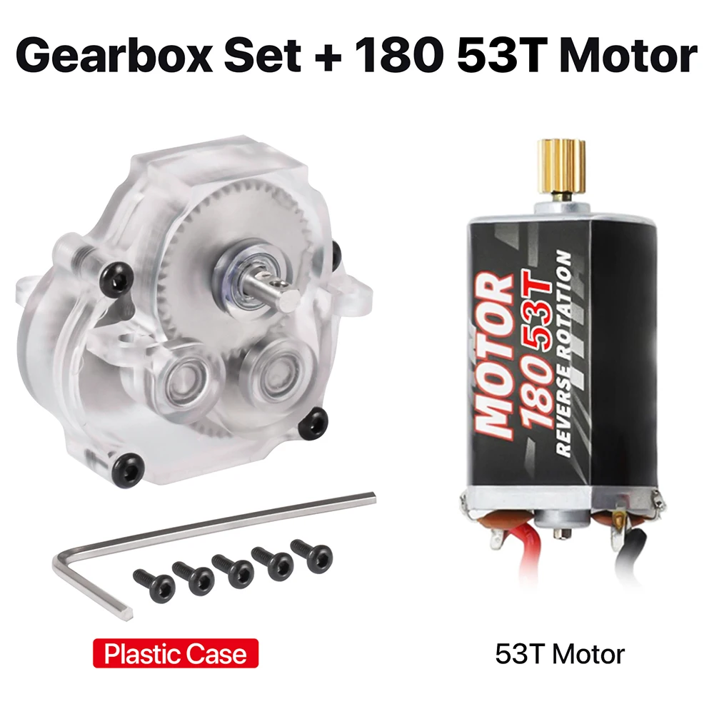 9IMOD Complete Transmission Gearbox RC Car Transmission Gear 40.3:1 Gears Metal/Plastic Case For 1/18 TRX4M RC Car Upgrade Parts