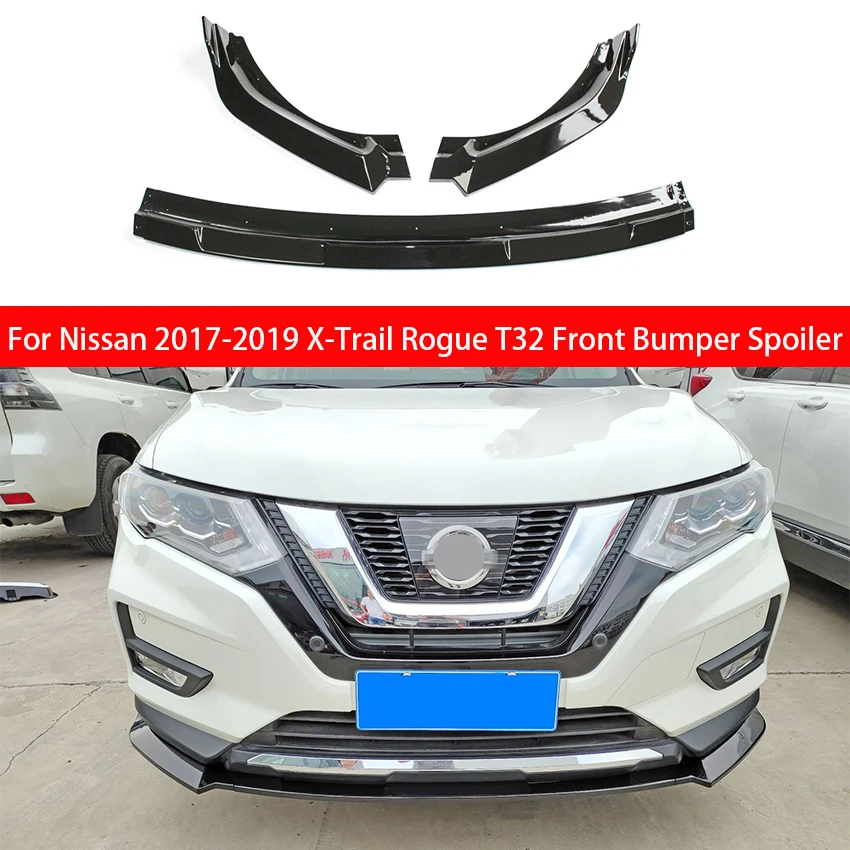 

For Nissan X-Trail Rogue T32 Front Skirts Air Splitter 2017-2019 Front Bumper Spoiler Car Body Kit Accessories