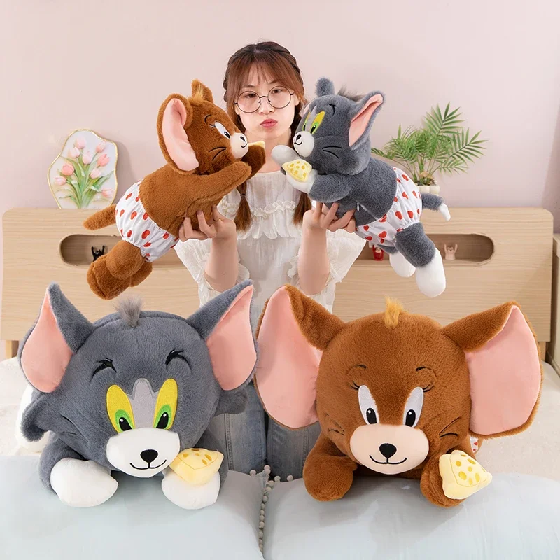 

Large Size Kawaii Anime Tom and Jerry Plush Toy Cartoon Movie Figures Cat Mouse Cute Plushies Stuffed Animal Doll Birthday Gift