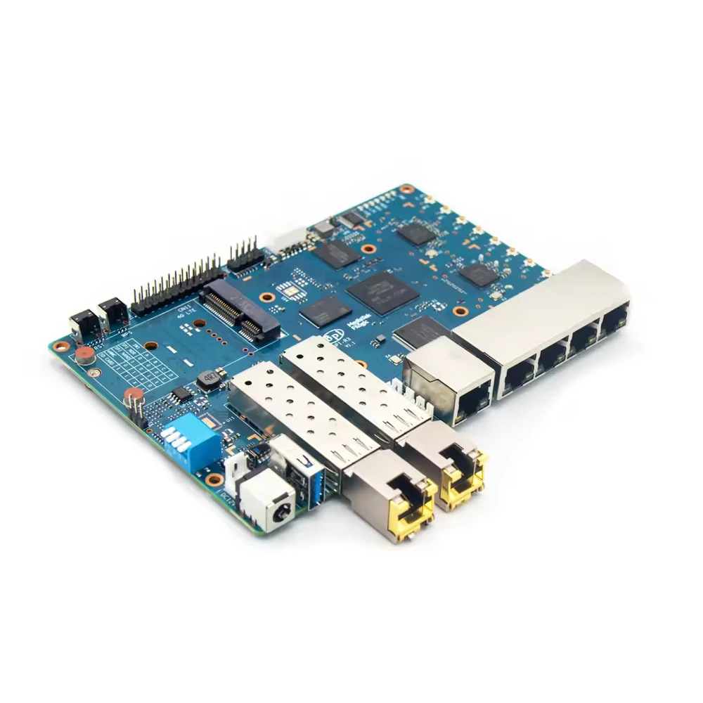 Banana Pi BPI-R3 con módulo eléctrico SFP 2.5G-T/módulo óptico SFP 2.5G-BX de fibra óptica Compatible con placa de enrutamiento BPI-R3