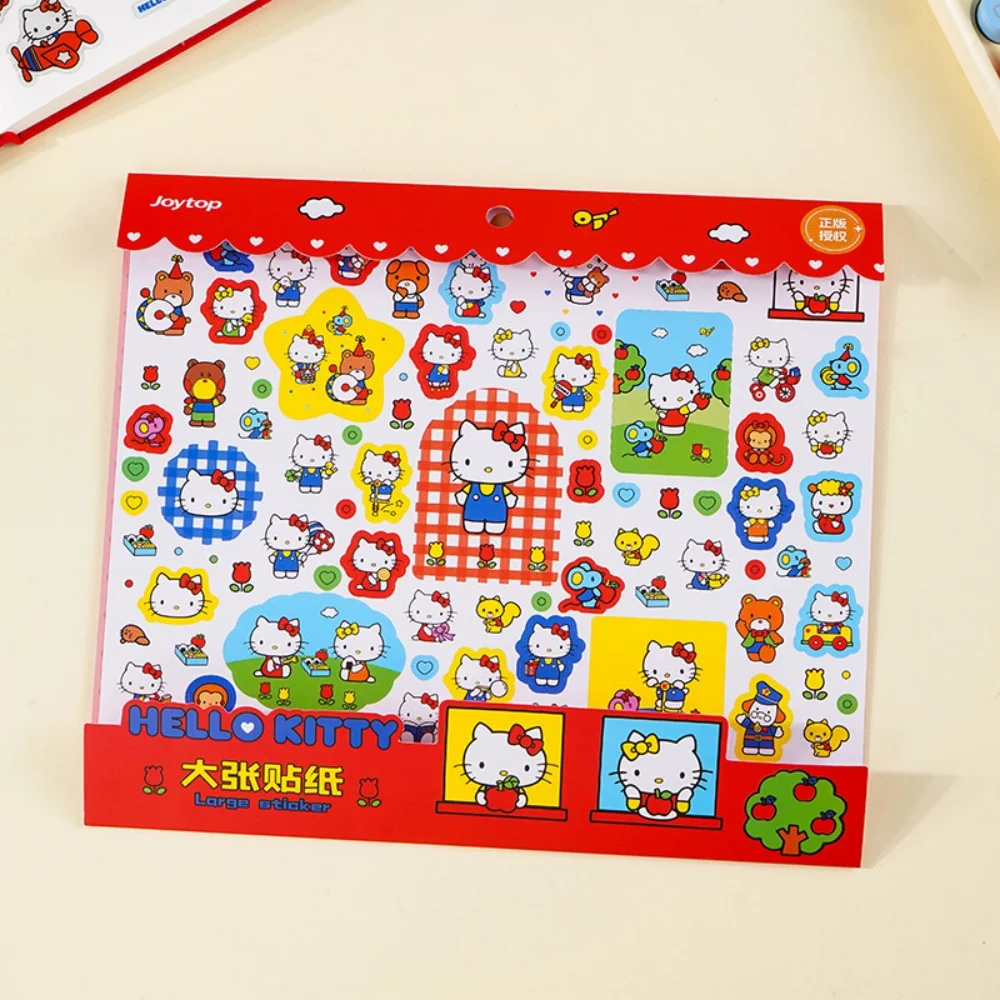 Genuíno sanrio olá kitty adesivos kawaii dos desenhos animados portátil telefone livro stiker decoração graffiti decalques pacote meninas brinquedos presentes