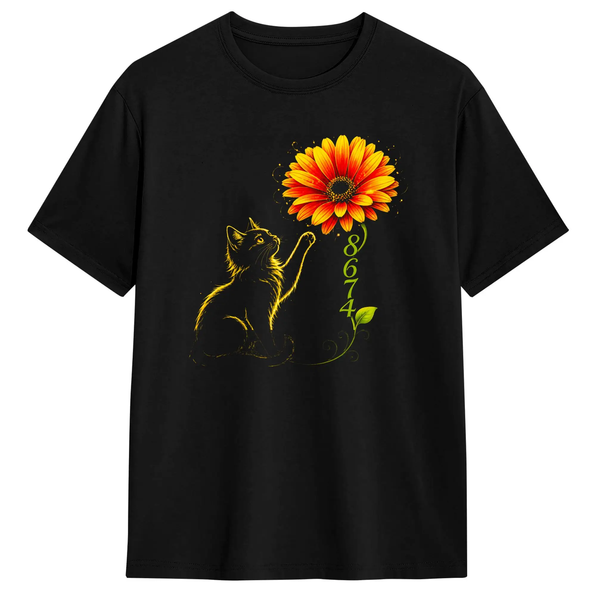 8647 T-Shirt Summer  100 Cotton T-Shirts For Mens Hipster Custom Logo Tee Shirt Short Sleeve Y2K Fun Top Tees