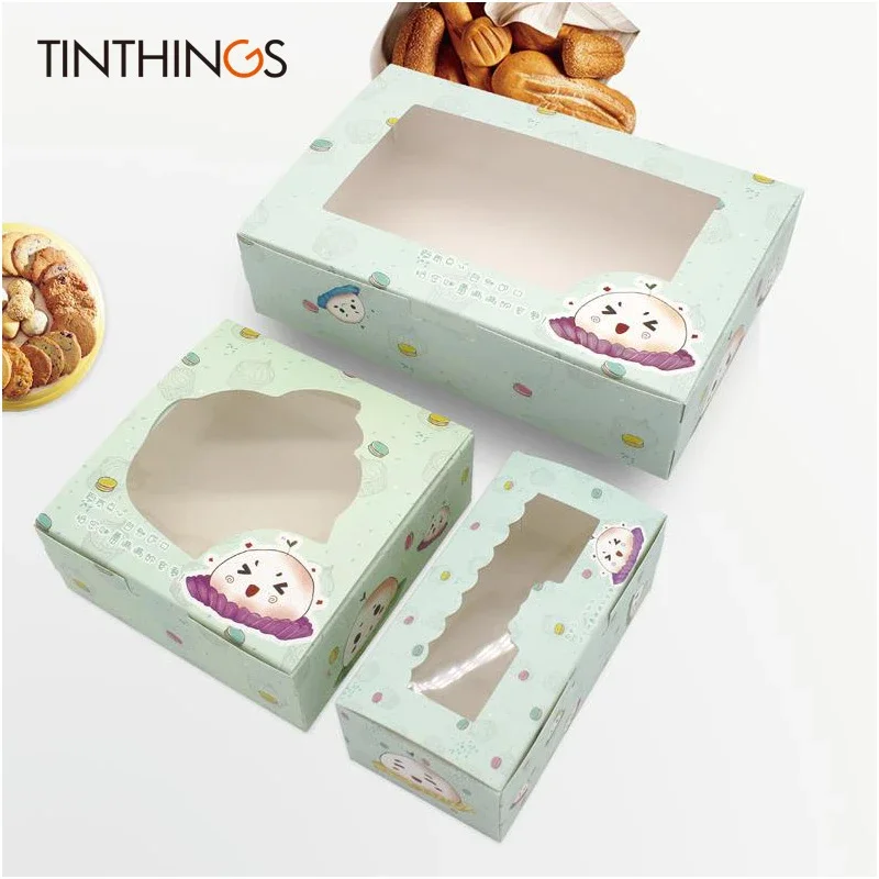 

20PCS Candy Gift Boxes Wedding Party Favors Cookies Chocolate Paper Gift Box With Window Cup Cake Box Cartoon Favors Cardboard