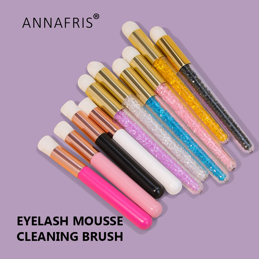 ANNAFRIS Eyelash Extension Cleaning Brush Nose Brushes Blackhead Cleaner Brushes Professional Lashes Mousse Brush Clean Tools