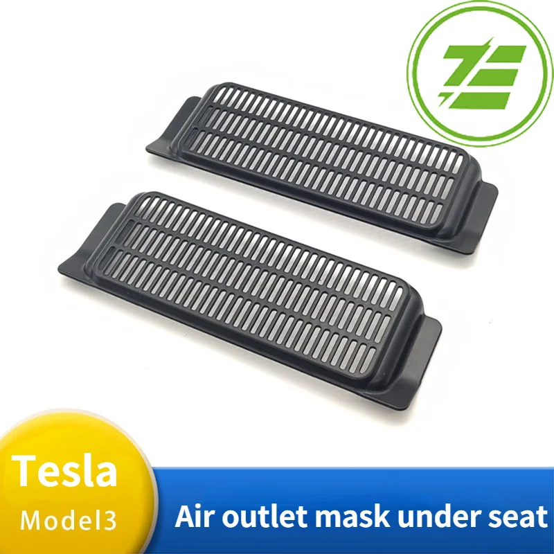 2pcs Car Air Outlet Cover for Tesla Model 3 Y 2020 2021 Under Seat Air Vent Anti-blocking Dust Cover Model Y Accessories