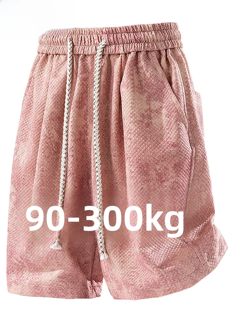 

MoChao American Sle Retro Floral ort Pants Men Summer Ice Sensation Loose Slimming Large Size Casual Five-Quarter Pants