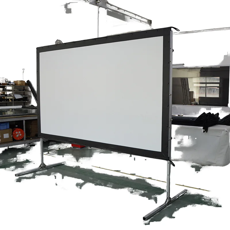

100 Inch 4K Matte White Front Fast Fold Projection Screen Portable Foldable 16:9 Format Outdoor Projector Screen Indoor Home Use