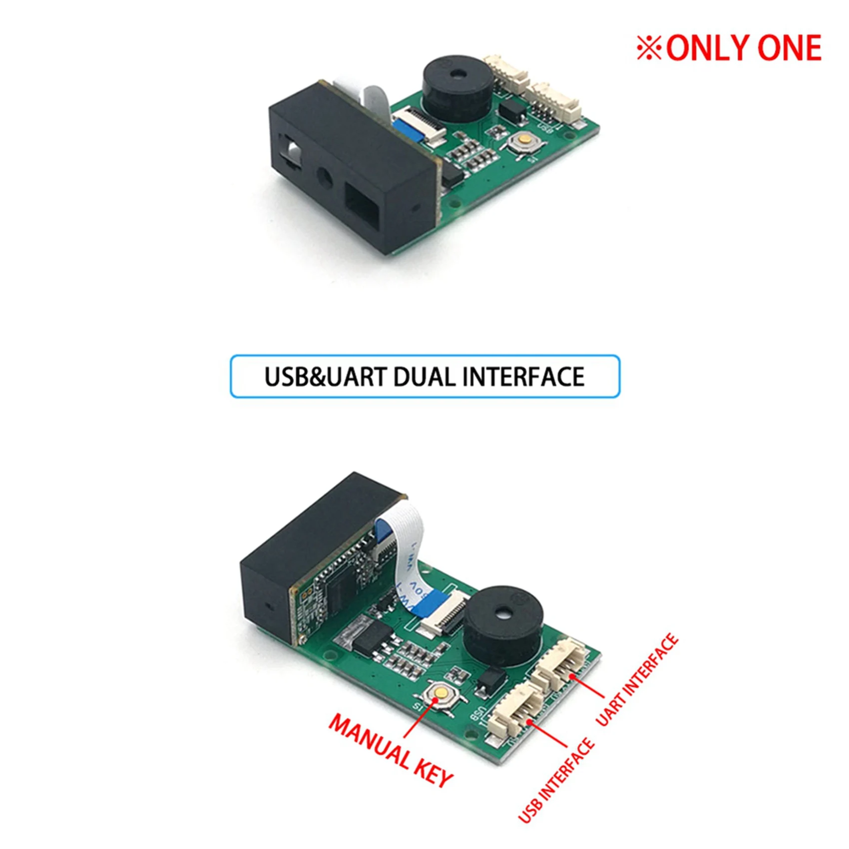 AA84 2X GM67 1D 2D USB UART 바코드 QR 코드 스캐너 모듈 리더 (안드로이드용)