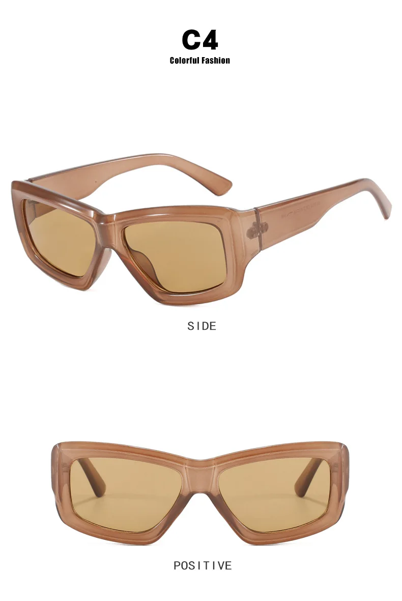 DOHOHDO Luxus Y2K Mode Sonnenbrille Damen Markendesigner Quadratische Punk Sport Sonnenbrille Herren Goggle UV400 Modische Brillen Damen – Detail 8