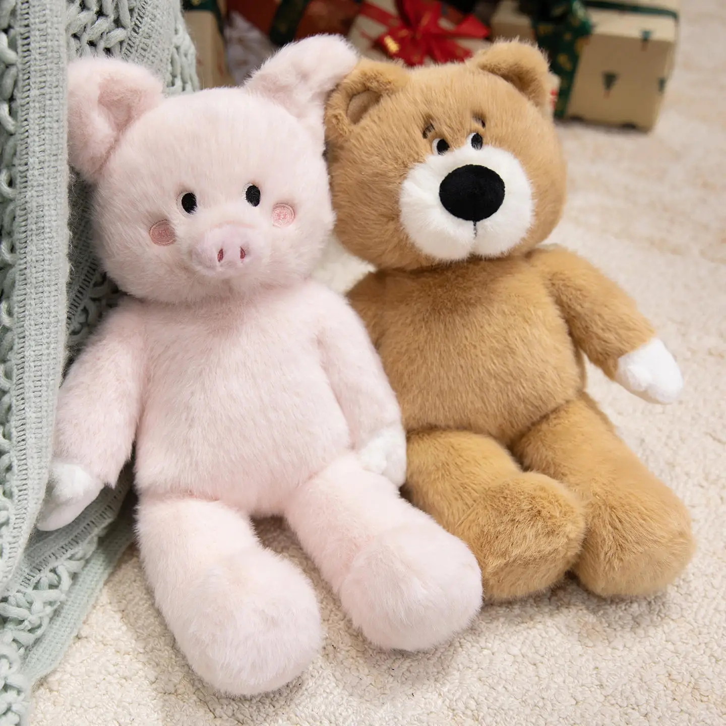 

38 см милые животные плюшевые игрушки мягкий пушистый пингвин медведь обезьяна хаски щенок свинья мягкая плюшевая милая подушка подарок на день рождения