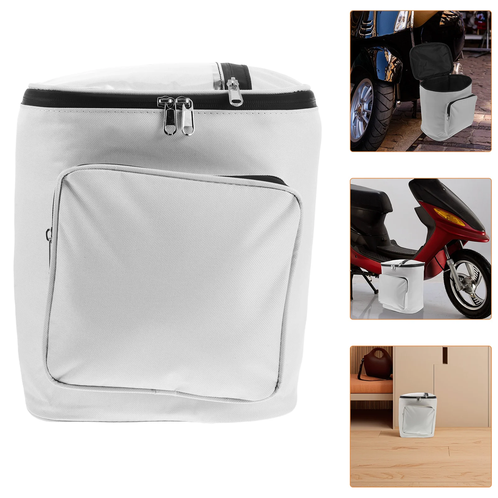 

Universal Waterproof Handlebar Bag for Electric Scooter Large Front Storage Pouch Rain Cover Motorcycle Accessories