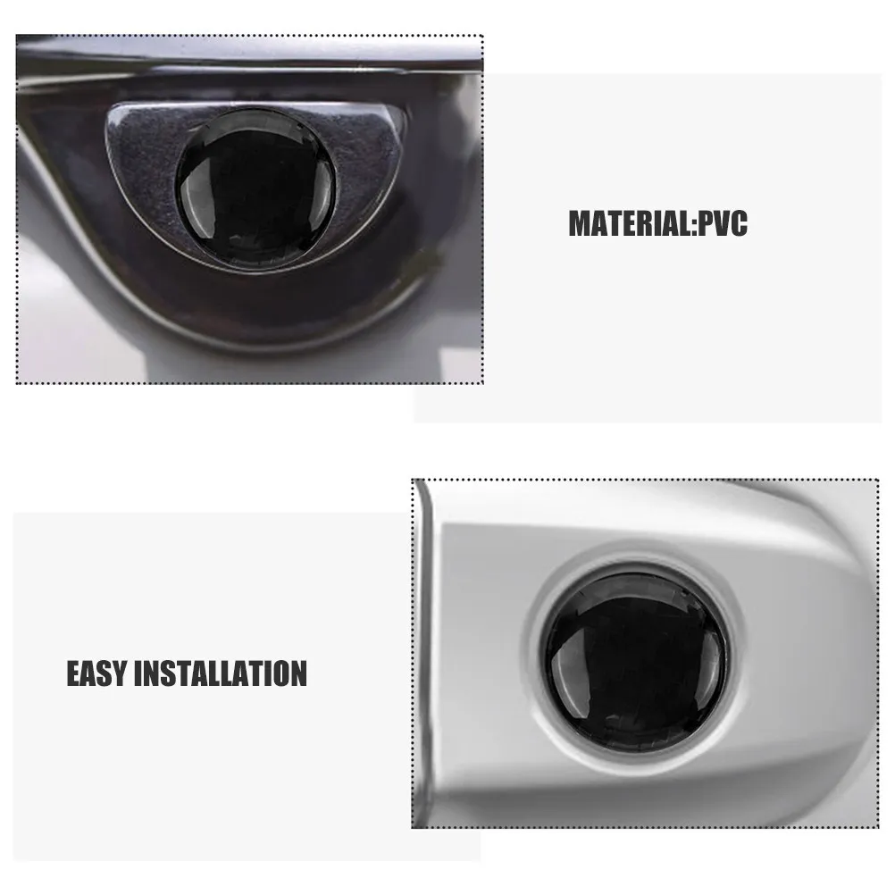 12Pcs Car Door Keyhole Lock Cover Protective Decorative Caps Anti-Scratch Car Door Lock Protector Replacement Keyhole Decals