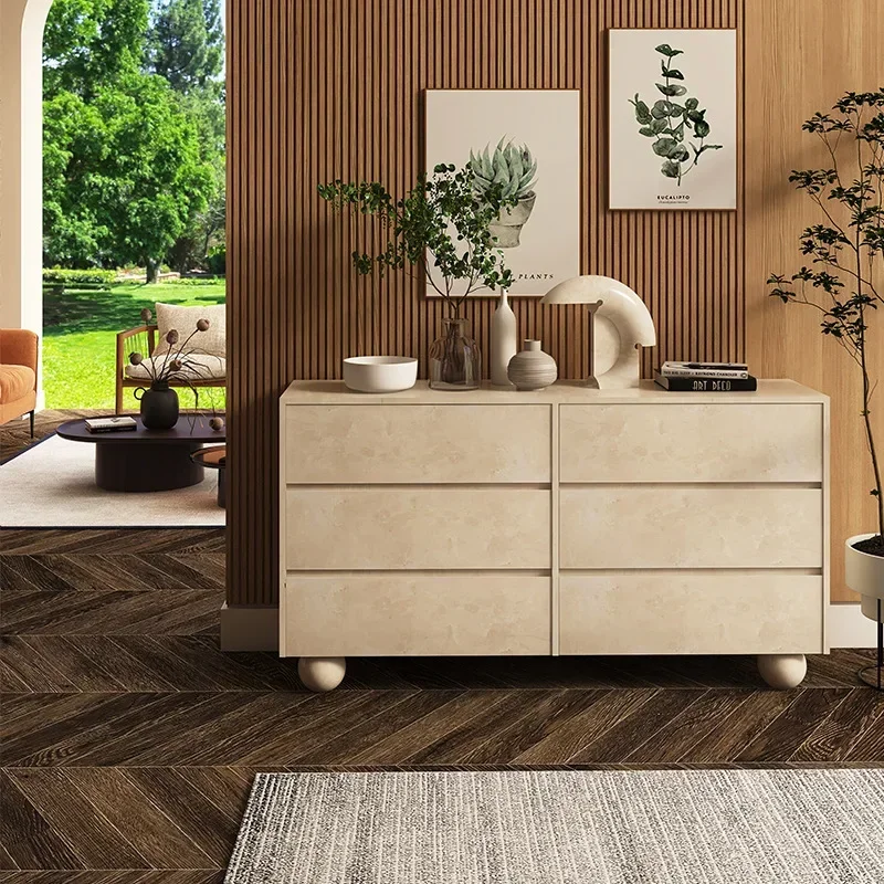 Solid wood porch Simple chest  Bedroom living room Storage storage  Cream dining side  Furniture