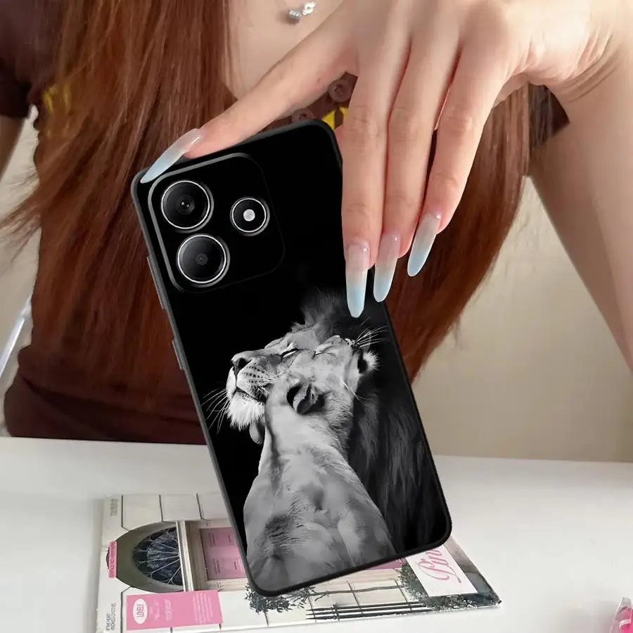 Case for Xiaomi Redmi Note 15 A5 9 8 12 11 A7 Pro 13 14 Pro Plus K80 12C 13C 10 A4 14C Phone Cover K40 A2 A1 Crown Lion view 3