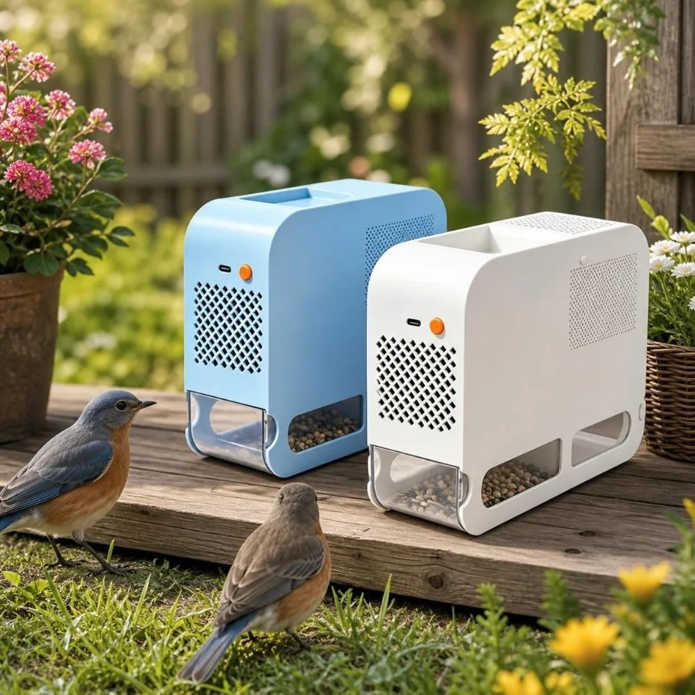 Electric Bird Food Shell Blowing Machine Efficient Quiet Operation Bird Grains Shell Blower Detachable Save Time Grain Cleaner