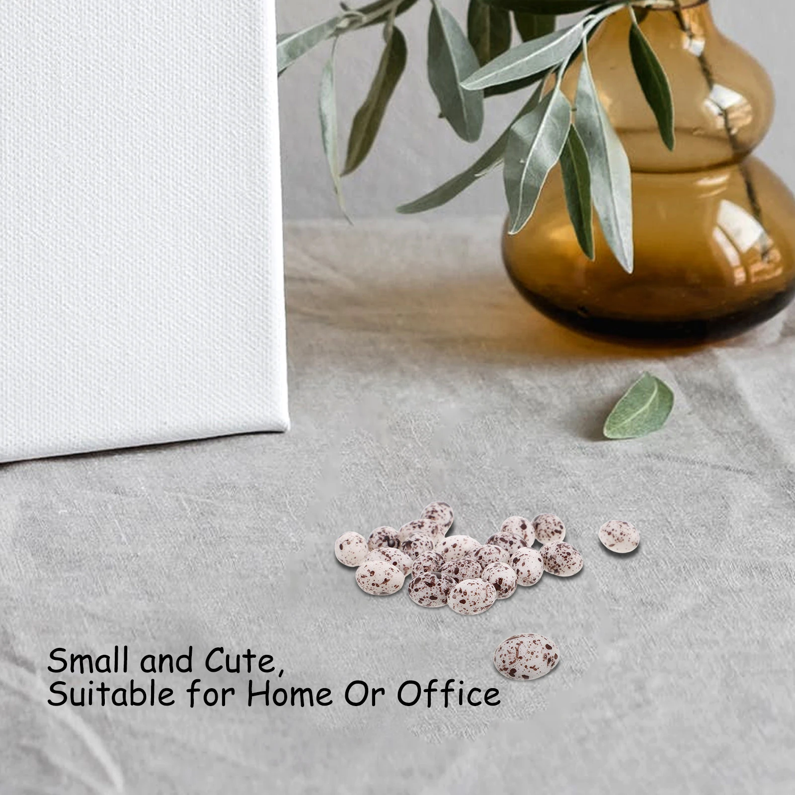 

20pcs Realistic Quail Quail Egg Tabletop Decoration Egg Plastic Craft For Home Garden Desk Party Decoration Small Figures