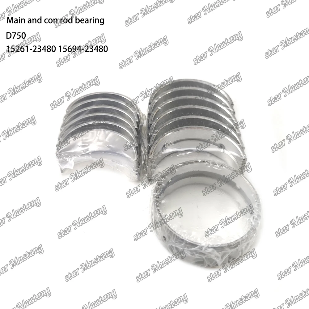 D750 Main Bearing and Connecting Rod Bearing 15261-23480 15531-22310 15694-23480 Suitable For Kubota Engine Parts