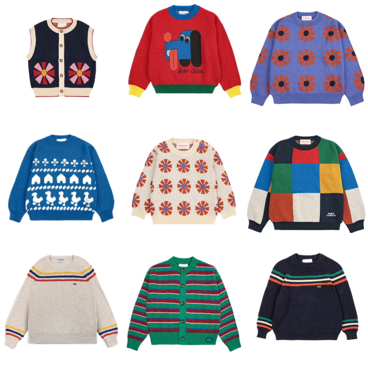 Children's Autumn Winter Korean Style Knitted Sweater With Jacquard Animal Embroidery Ins Girls Clothing Sweater Vest