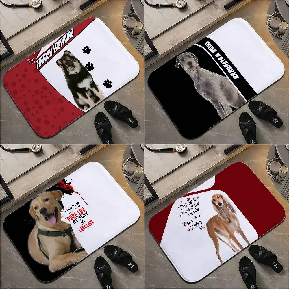 

Cute Dog Welcome Floor Mat Printed large carpets room and bedroom carpets bathroom anti slip door MATS small carpets