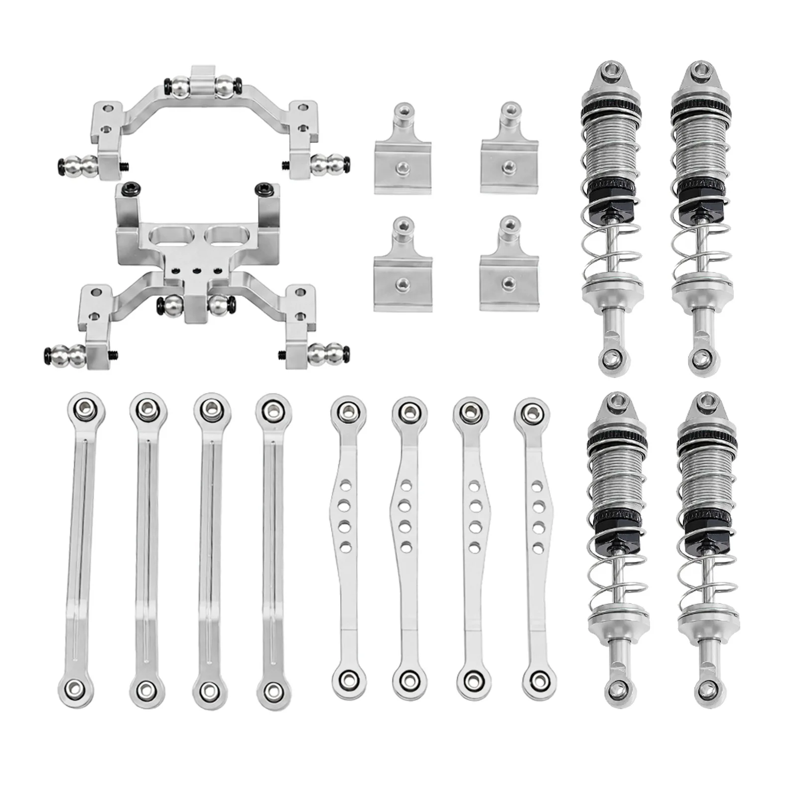 Link Rod, Shock Bracket, Servo Rod Mount & Shock Absorber for WPL C64 C74-1 JA11 RC Car Upgrade Parts