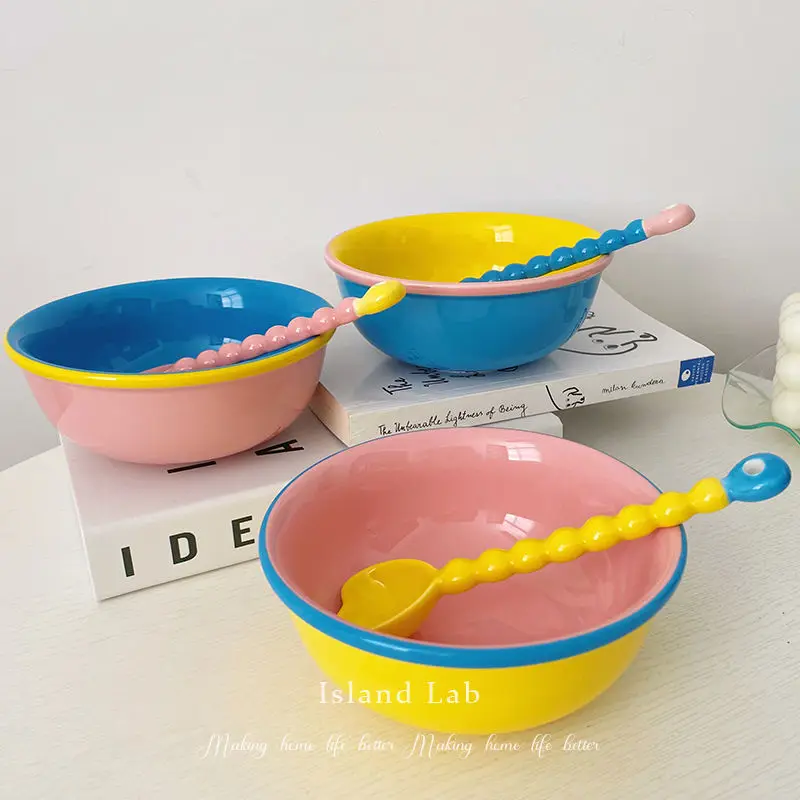 Household Rice Bowls,instant Noodles Bowls,Salads,Eating Cereals Cup High Temperature Underglaze Color Suitable Microwave Ovens