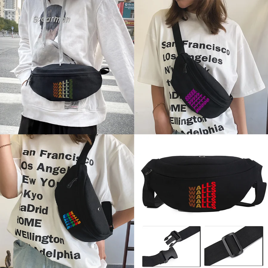 Fashionable Shoulder Bag Multifunctional Mobile Wallet Chest Bag Shredded Cloth Bag Louis Tomlinson Walls Pattern