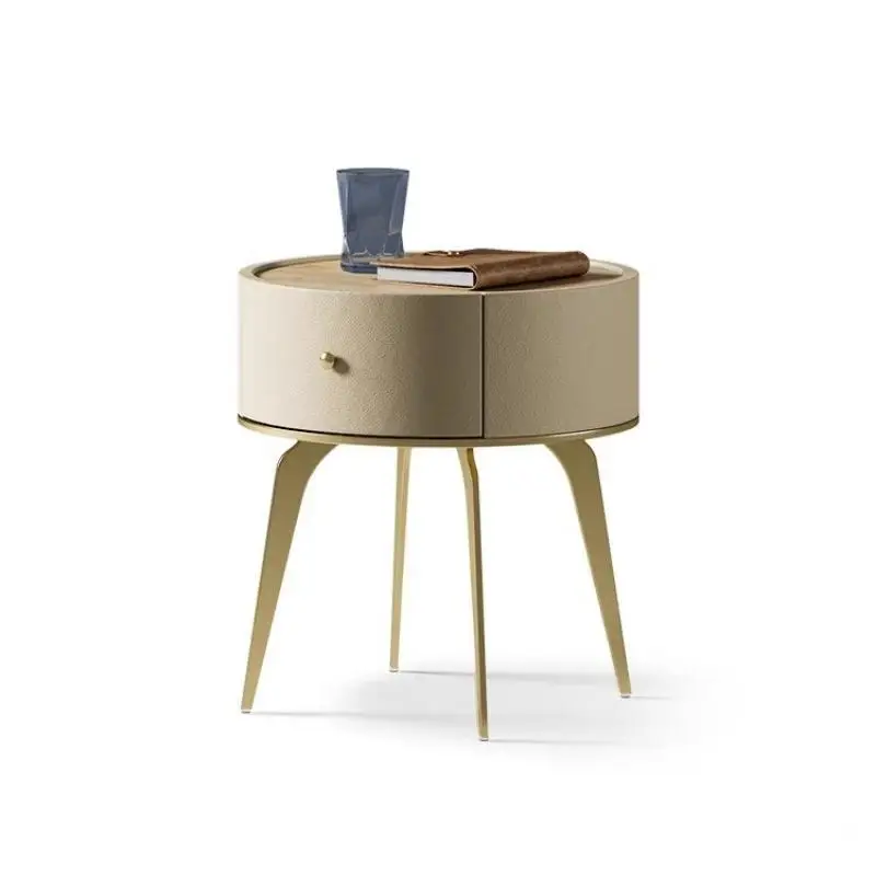 

Villa master bedroom Italian light luxury ash wood bedside table