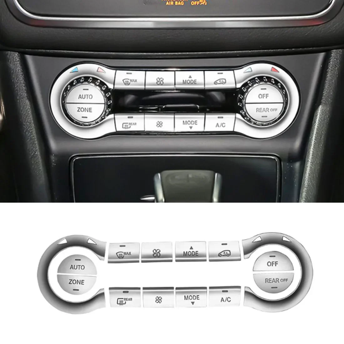 

For Mercedes Benz CLA C117 GLA X156 A Class W176 2013-2018 Central Control Air Conditioning Button Decoration Cover Trim Sticker