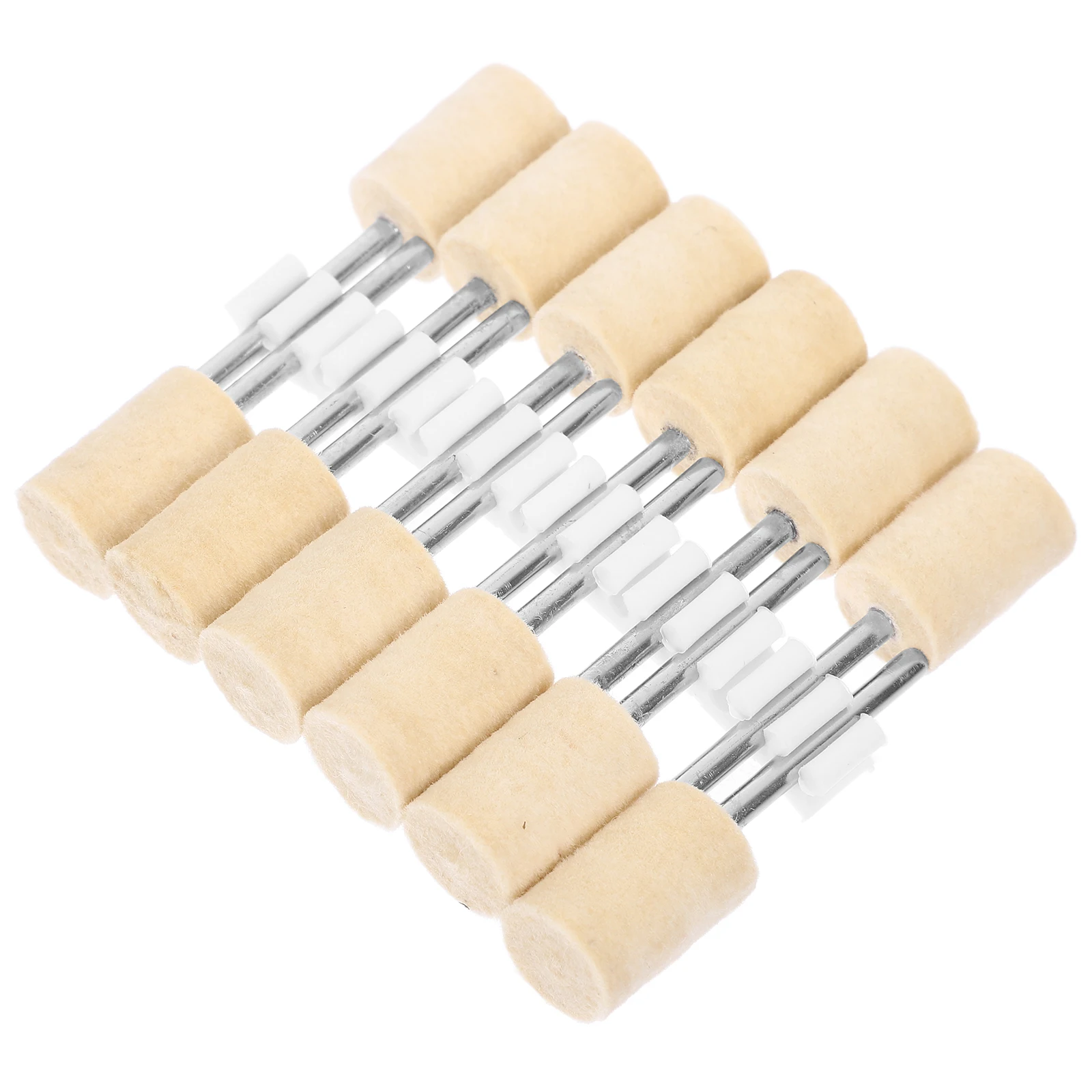 

12 Pcs 3mm Wool Felt Polishing Bits Cylinder Shaped Grinding Wheel Tools For Plastic Jewelry Buffing Wheels Polishing