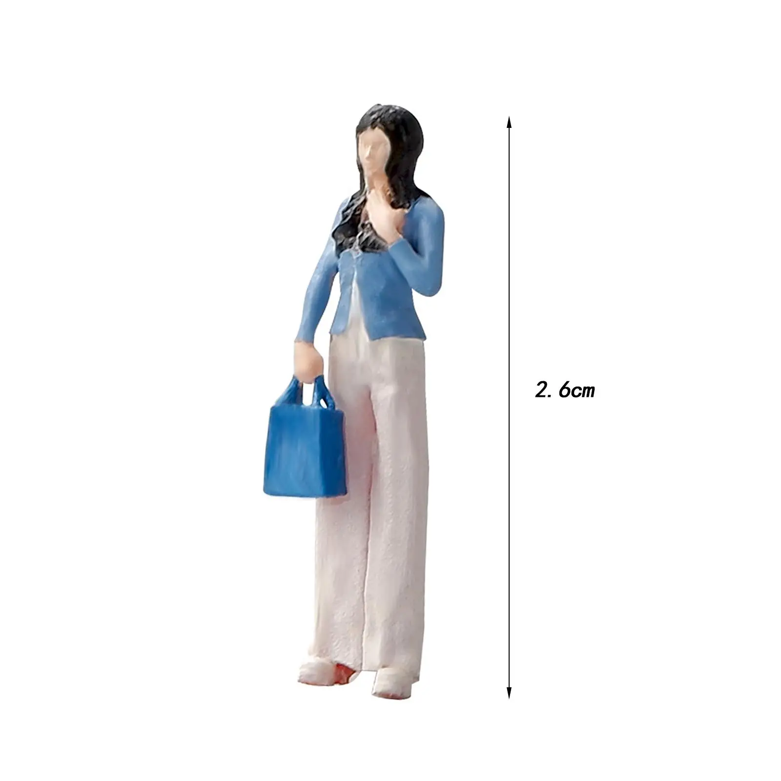 Charming Female Doll Model Miniature Figurine for Home and Car Decor