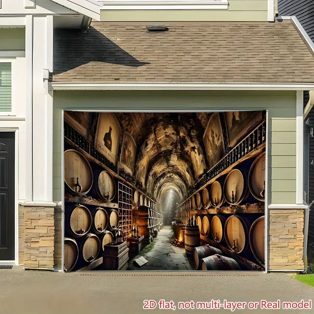 2D flat printing party banner 1 piece  Large-sized garage banner for wine cellar corridorXY