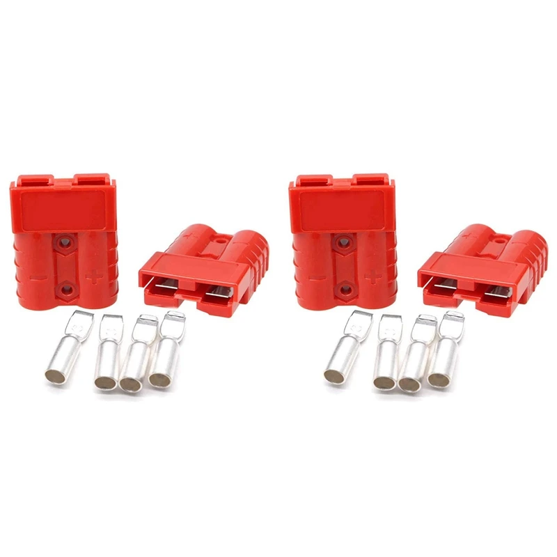 

4 Pieces Of Quick Connect Plug 175A 600V Battery Quick Connector Power Plug Winch Connection Red For Maximum 1AWG Wire