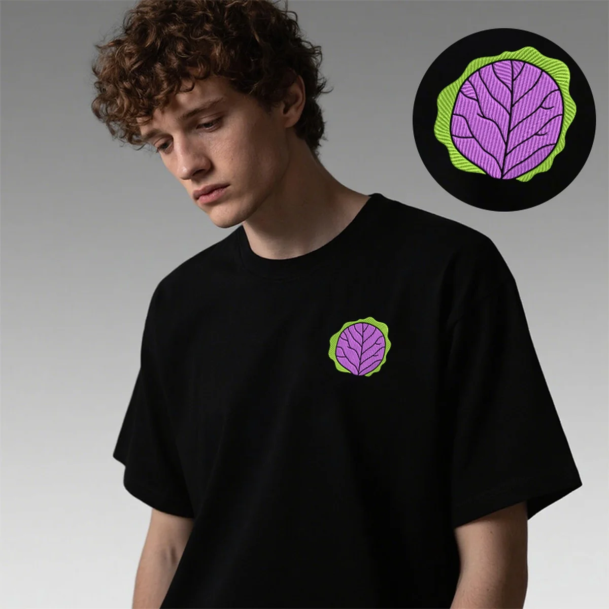 

Purple Men Women T-Shirt Y2K Vibe Embroidery Luxury Cotton Top Tees Comfy Embroideried Cabbage Design Picnics Trendy T-Shirts