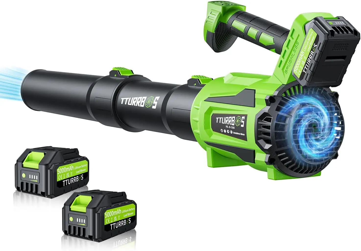 

650CFM Cordless Leaf Blower, 6-Speed, 2x5.0Ah Batteries