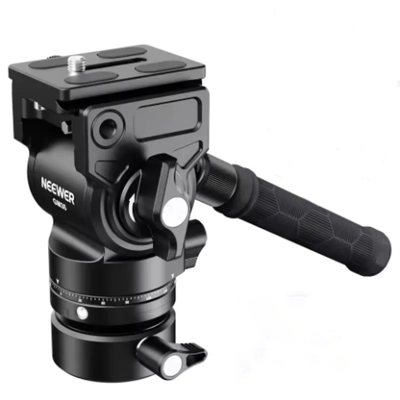 Cabezal de Video Mini Pan Tilt GM35 2026 con Mango Telescópico y Cabezal Fluido con Base de Nivelación para Trípode de Cámara DSLR