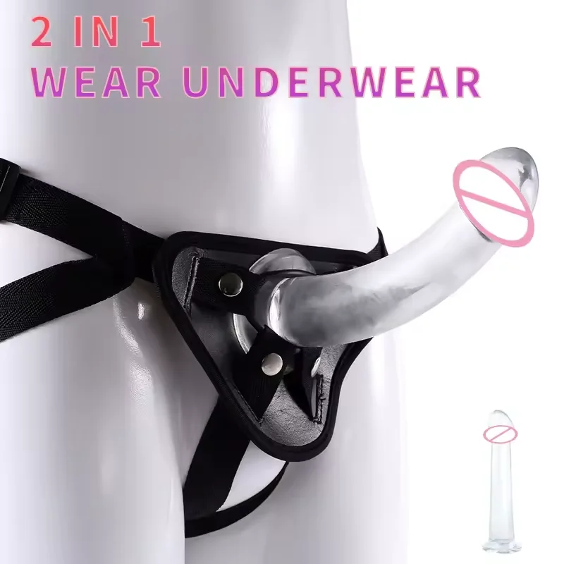 Consolador portátil para arnés para lesbianas, pantalones con correa, masajeador vaginal de empuje, tapón Anal para punto G, Juguetes sexuales ajustables para masturbación