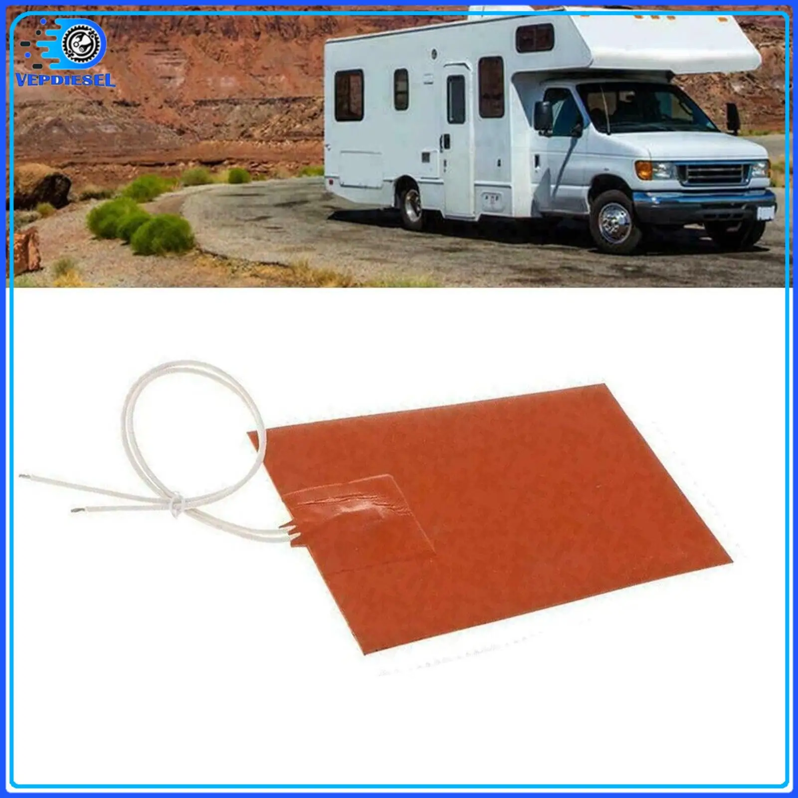 

New Water Holding Tank Heater Pad For Camper Motorhome W5Z5 Thermostat Auto V9M0 Auto Parts