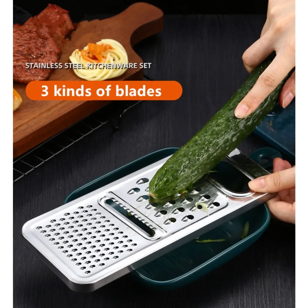 3 in 1 Multifunctional Grater Stainless Steel Vegetables Potato Cucumber Shredders Slicers Fruit Peeler Innovation Kitchen Tools