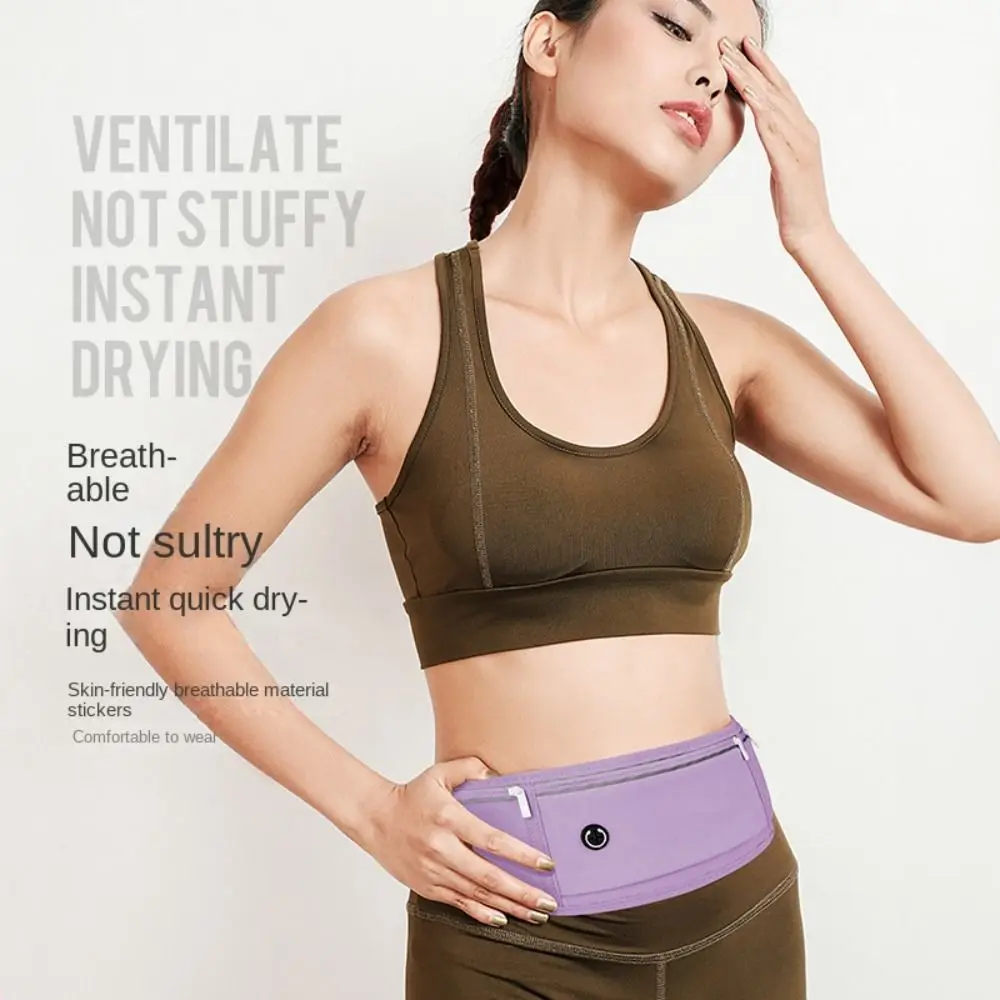 Three-section Running Waist Bags Waterproof Breathable Marathon Running Bag Lightweight Multi-function Sports Phone Bag