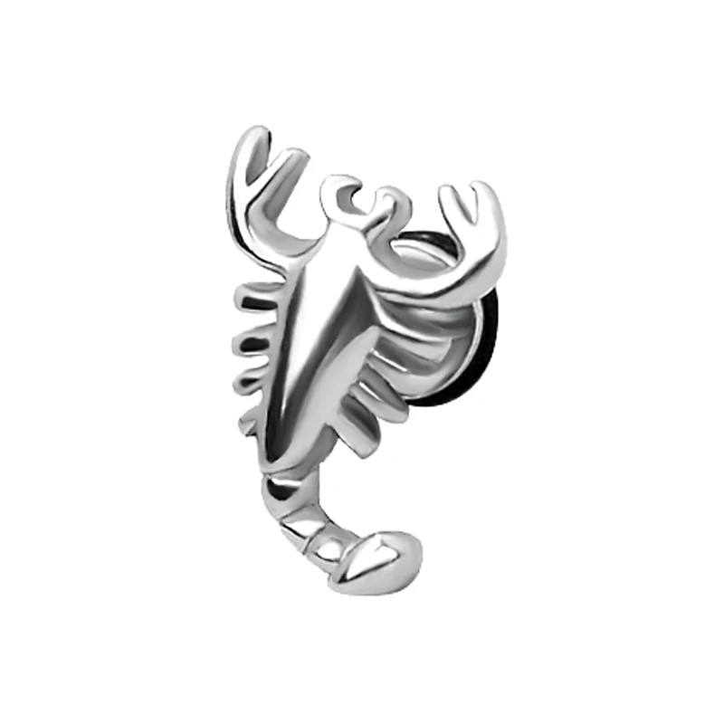 1PC Stainless Steel Punk Scorpion Studs Earrings For Women Men Fashion Hip-hop Popular Personality Earrings Hot Selling Jewelry