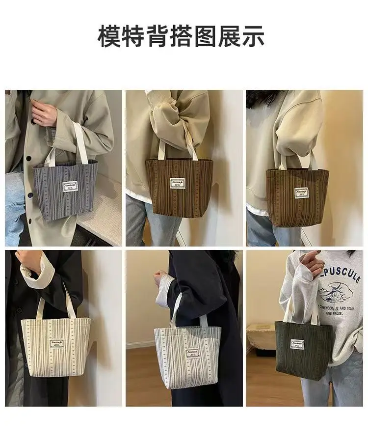 حقائب يد نسائية حقيبة كتف، محفظة محمولة، حقائب يد بمقبض علوي، حقائب عصرية على طراز القماش #3