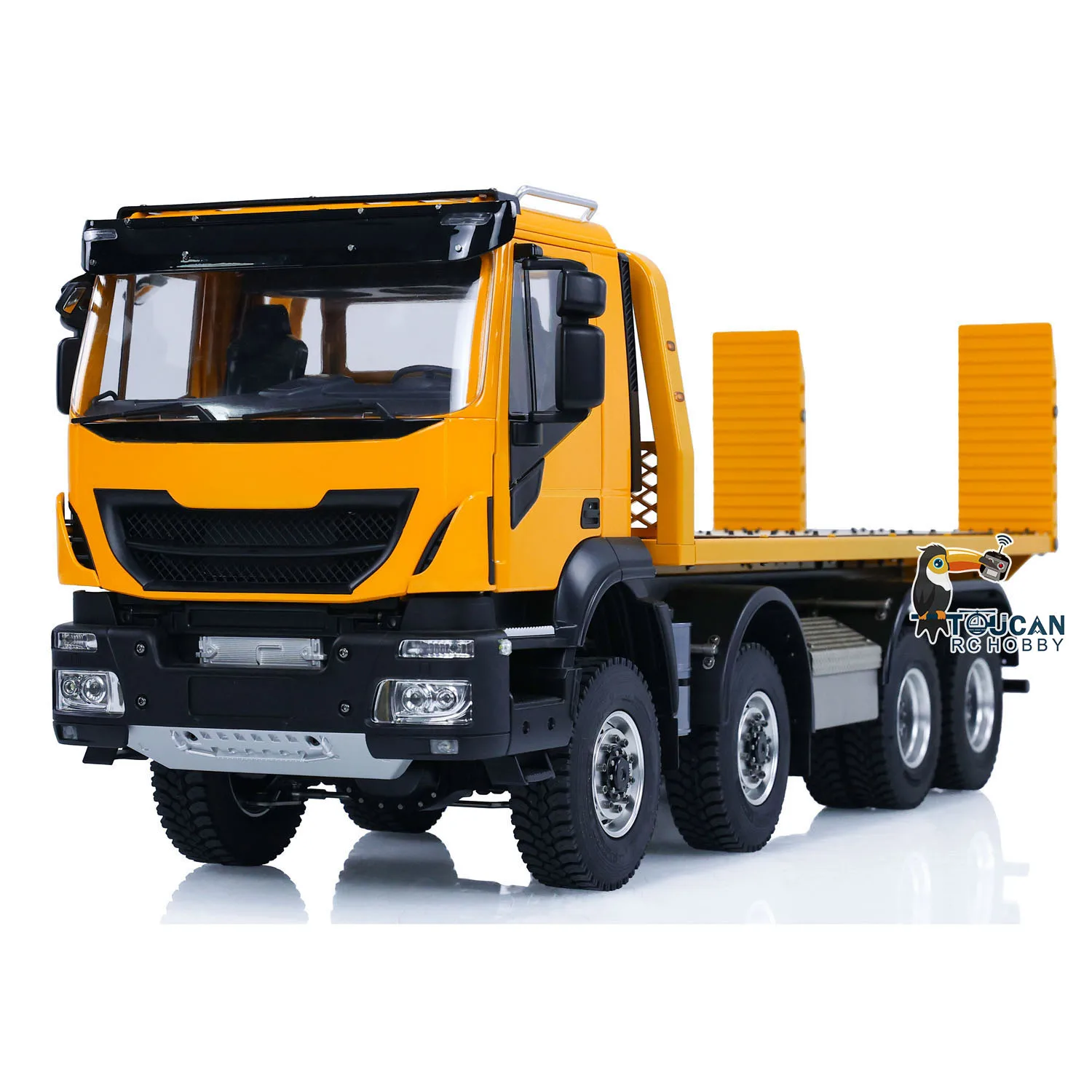 

1/14 8x4 8x8 Hydraulic RC Wrecker Truck Radio Control Rescue Vehicles Sounds Lights Painted Yellow TOUCAN RC HOBBY Toys for Boy