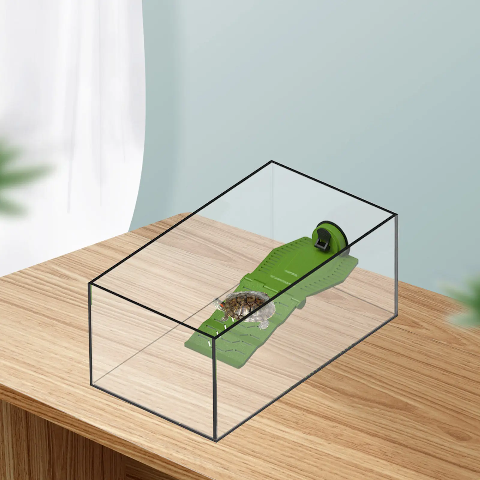 Foldable Turtle Basking Platform with Strong Suction Cups for Aquariums & Terrariums – Texture Ladder Sunbathing Terrace