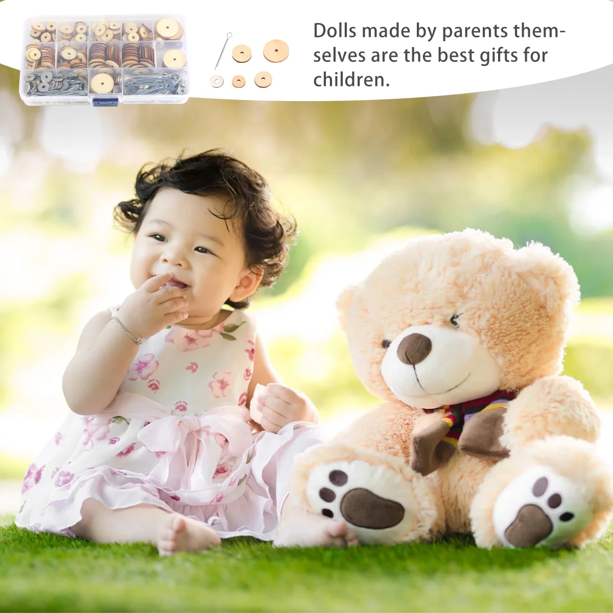 

Bear Accessories Joints Supplies Making Craft Wooden Round Animal Connectors for Dolls Metal Flexible Toy