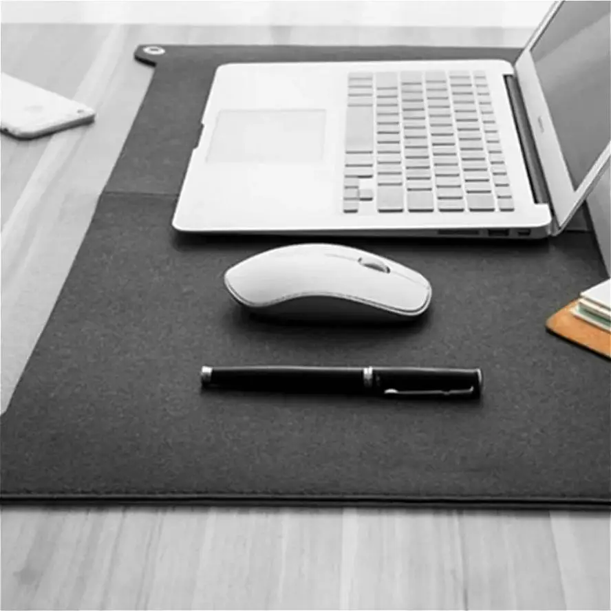 Felt Desk Mat Large Computer Mouse Pad Office Laptop Cushion Non-slip Desktop Table Protector Desk Organizer Holder