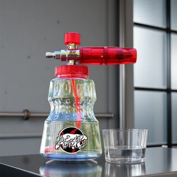 適用於 Portland Husky Ryobi Greenwork 的高壓清洗機鋁製泡沫炮泡沫發生器雪泡噴槍,帶有 1/4 英寸快速接頭 10 最佳銷售 雪泡 - №4